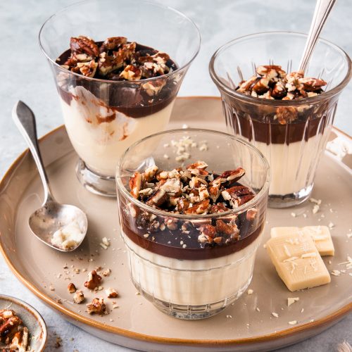 Witte chocolade panna cotta