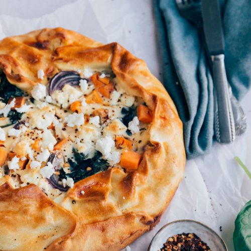 Zoete aardappel quiche