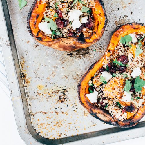 gevulde pompoen uit de oven
