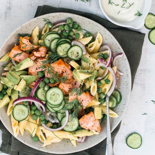 pastasalade met zalm