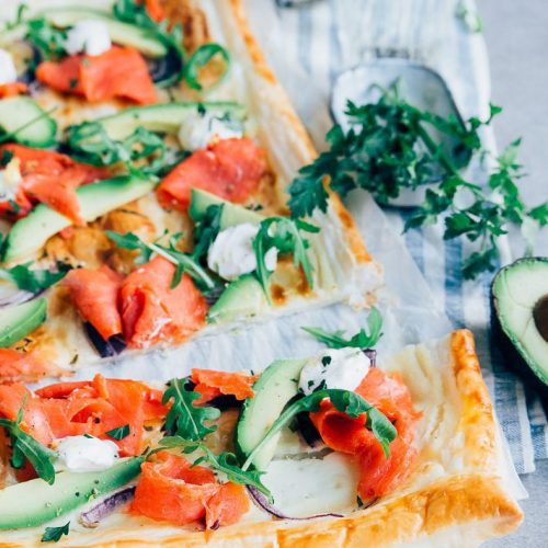bladerdeegtaart mat zalm