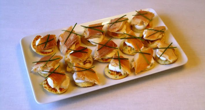 poffertje met forel