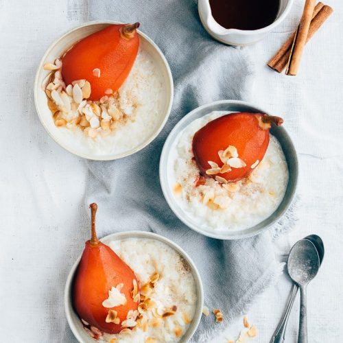 rijstpudding stoofpeer-