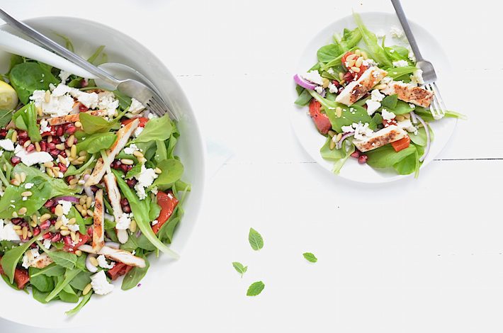 salade kip granaatappel