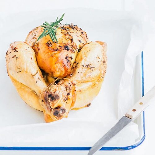 sinaasappelkip uit de oven