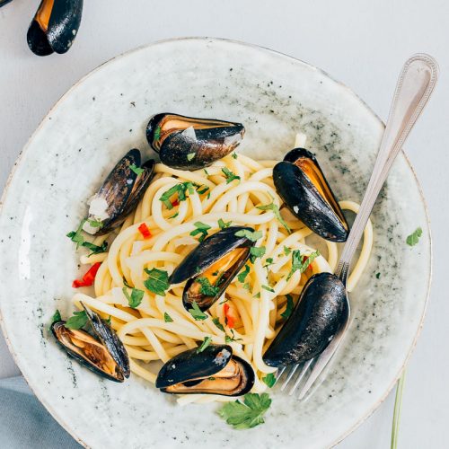Pasta met mosselen